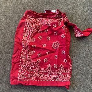 Vintage bandana wrap skirt